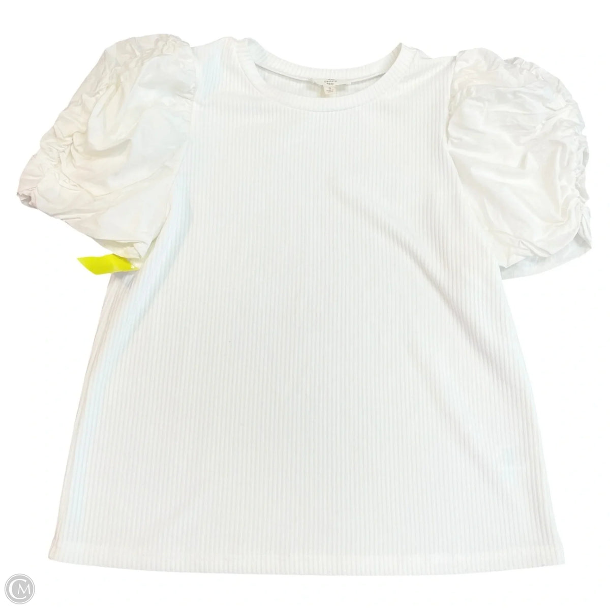 Top Short Sleeve By Entro In Ivory, Size: S