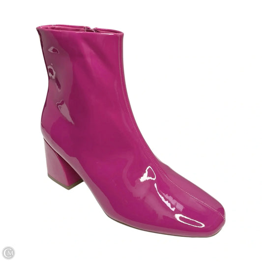 Boots Ankle Heels By Soda In Pink, Size: