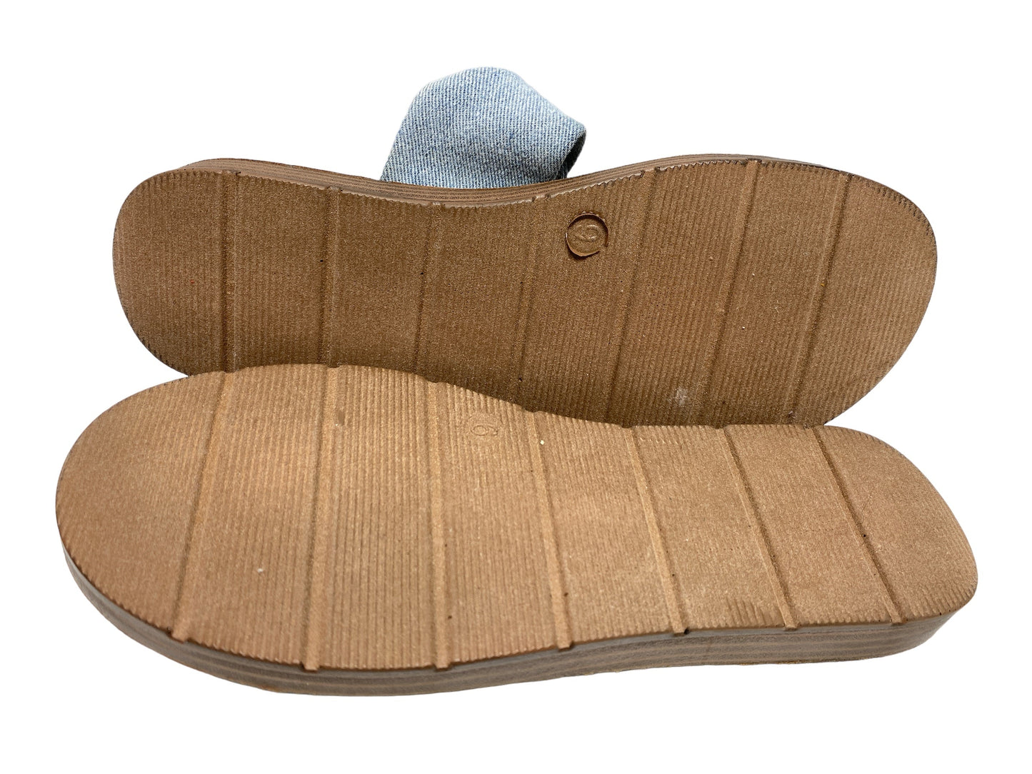 Blue Denim Sandals Flats Corkys, Size 9