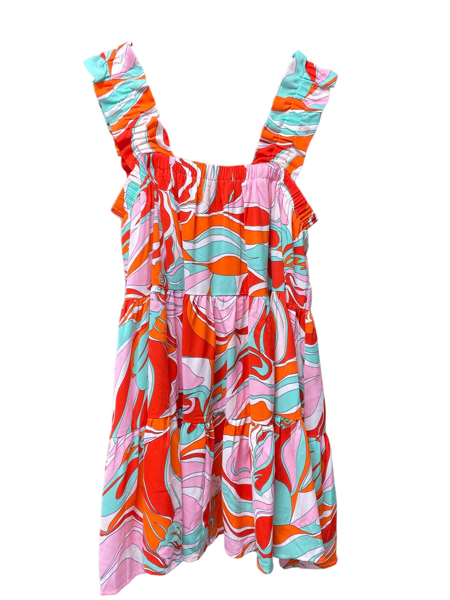 Multi-colored Dress Casual Short Entro, Size L