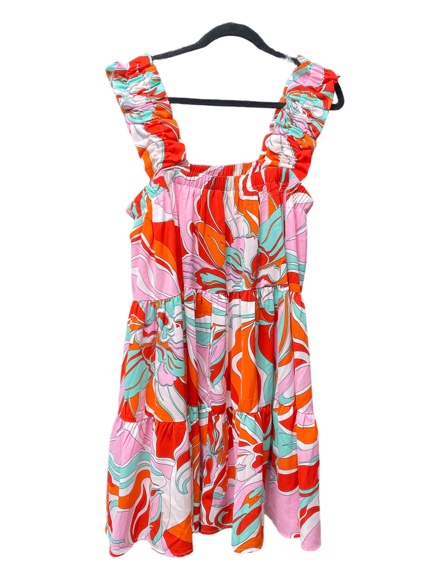Multi-colored Dress Casual Short Entro, Size L