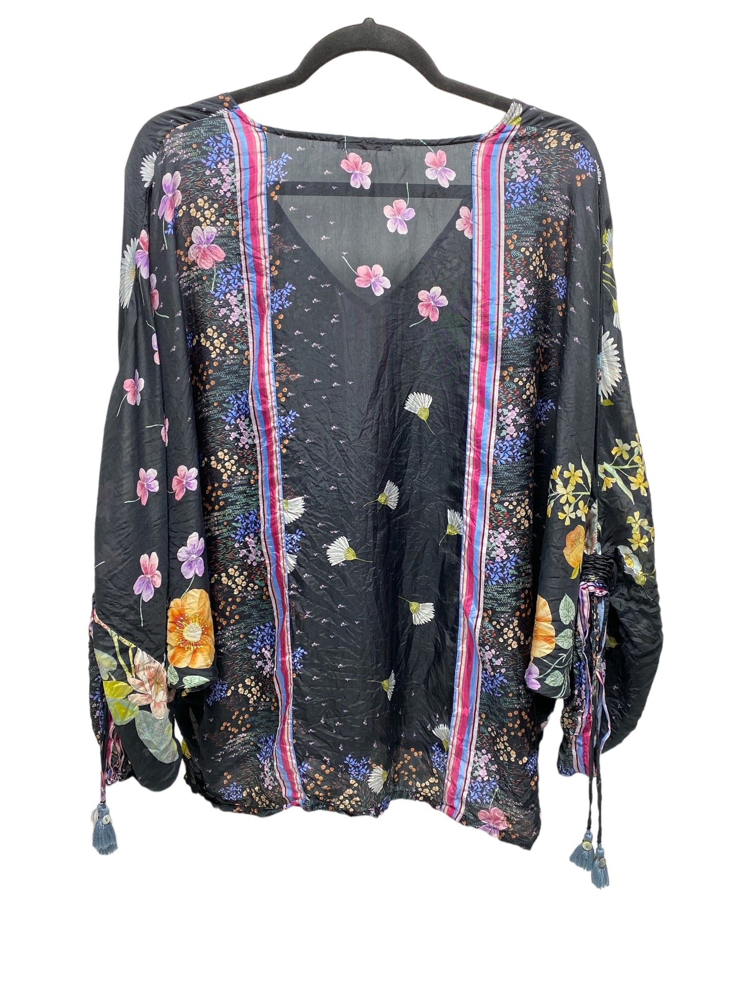 Top Long Sleeve Designer By Johnny Was In Floral Print, Size: L