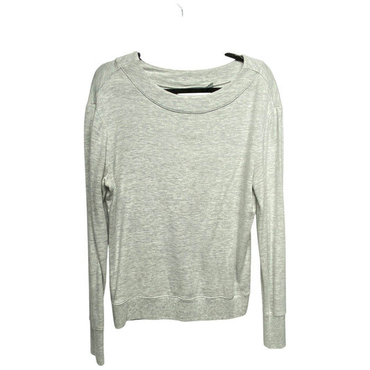 Athletic Top Long Sleeve Crewneck By Athleta In Grey, Size: S