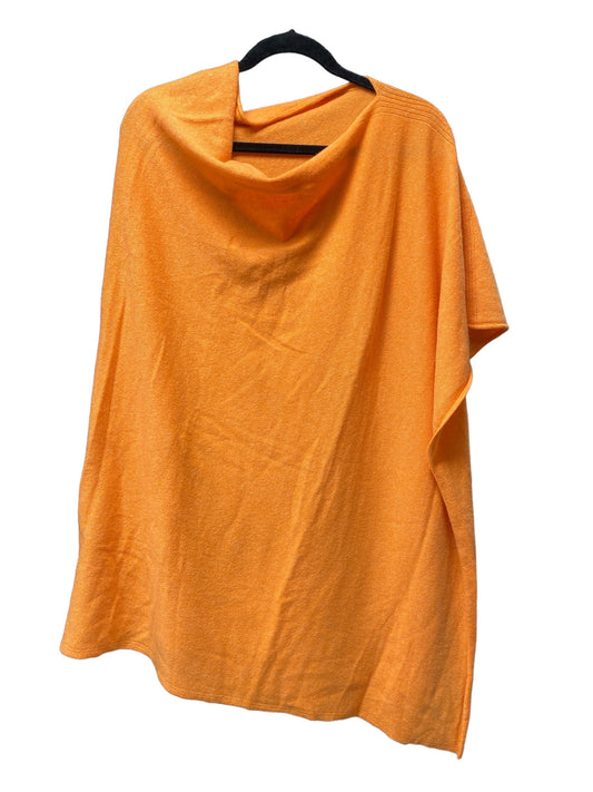 Poncho By Clothes Mentor In Orange, Size: Os