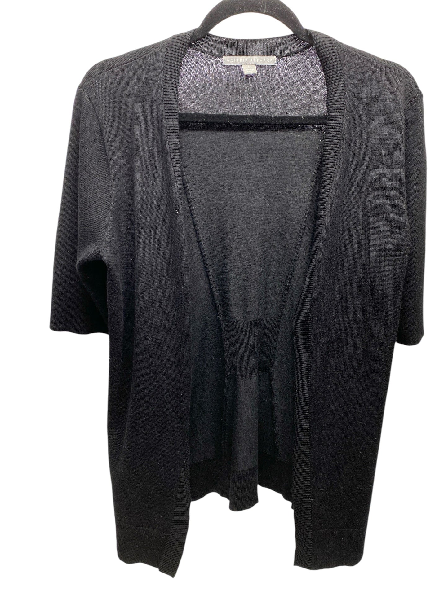 Sweater Cardigan By Valerie Stevens In Black, Size: S