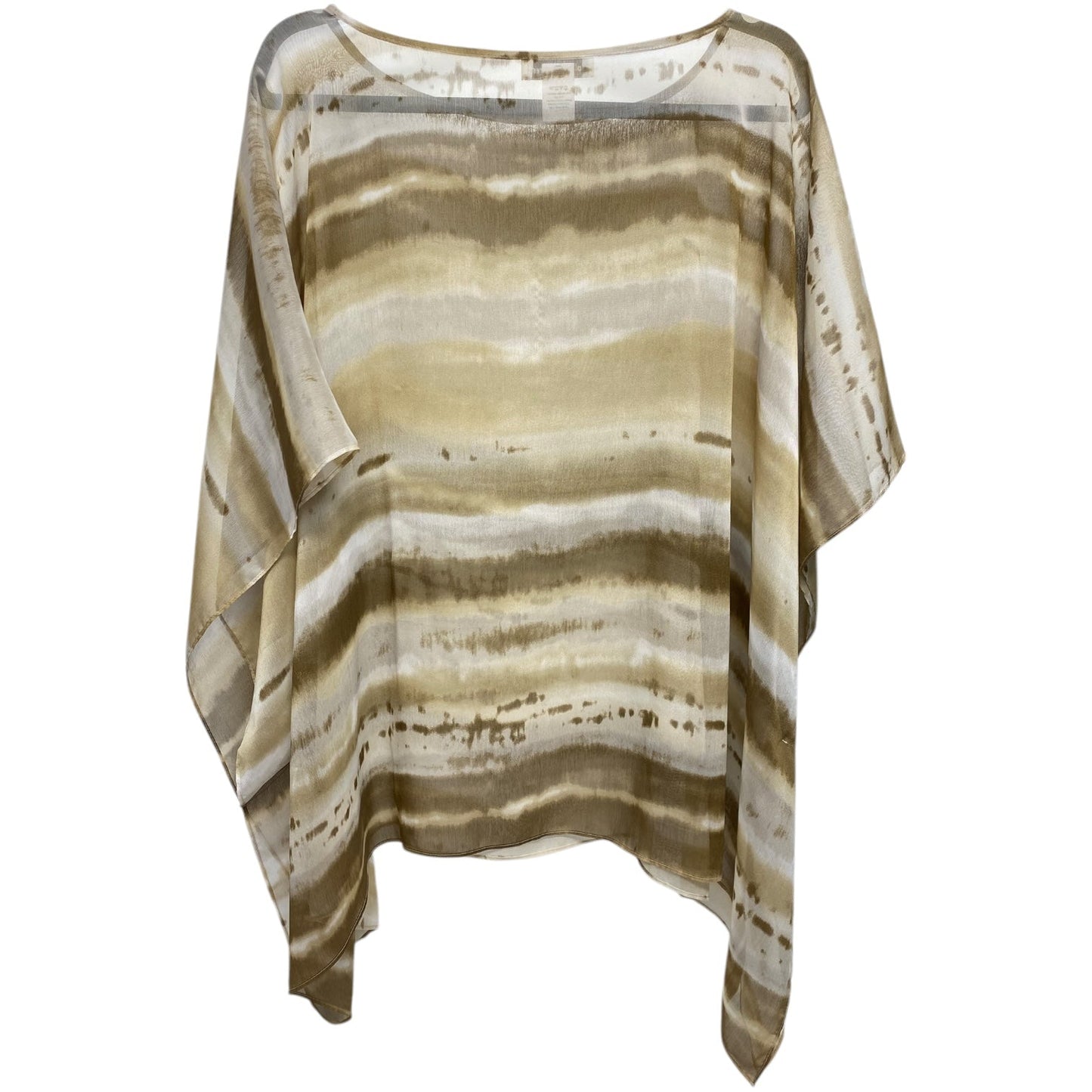 Tunic Short Sleeve By Coldwater Creek In Tie Dye Print, Size: Os