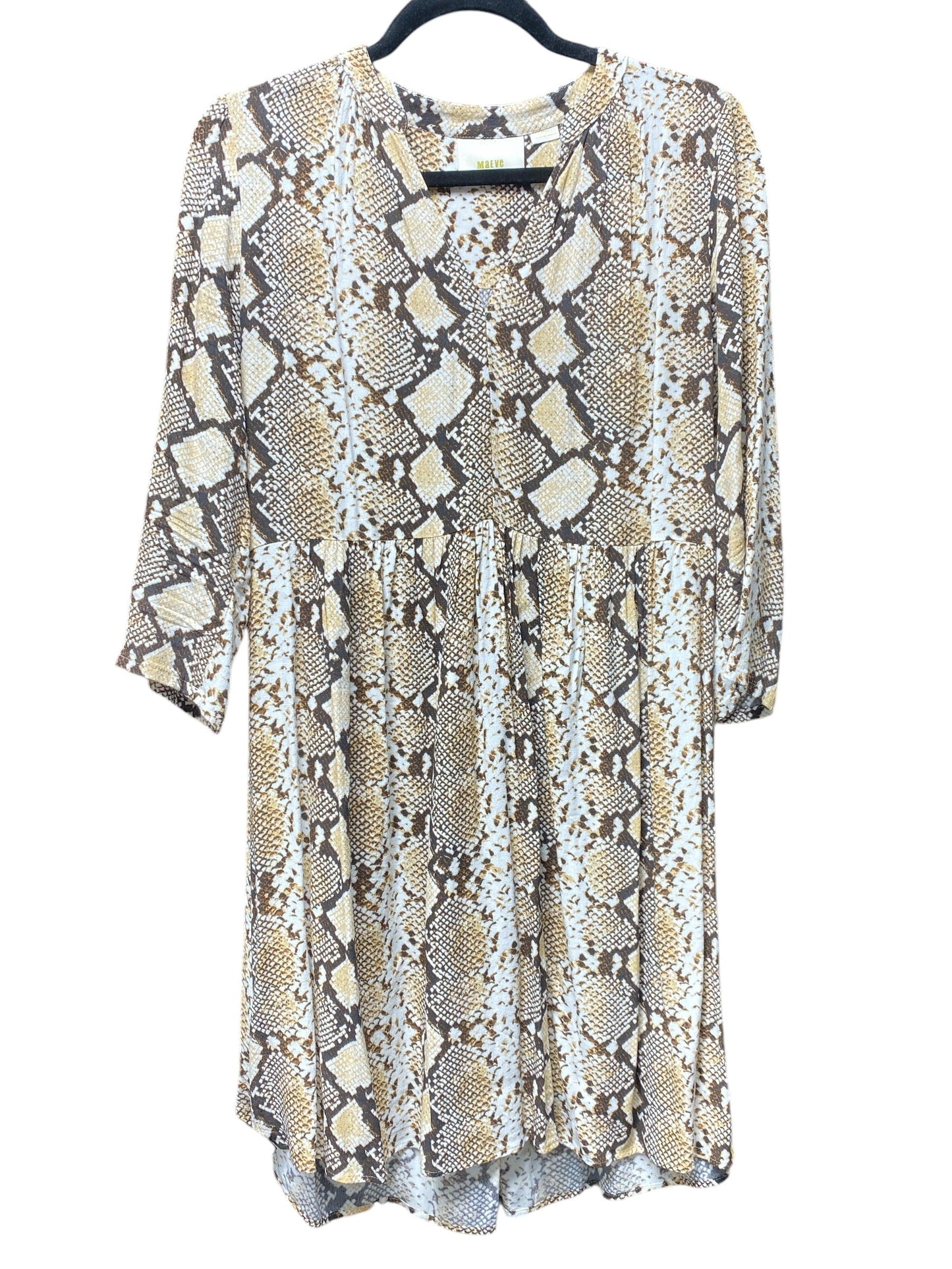 Dress Casual Short By Maeve In Snakeskin Print, Size: S