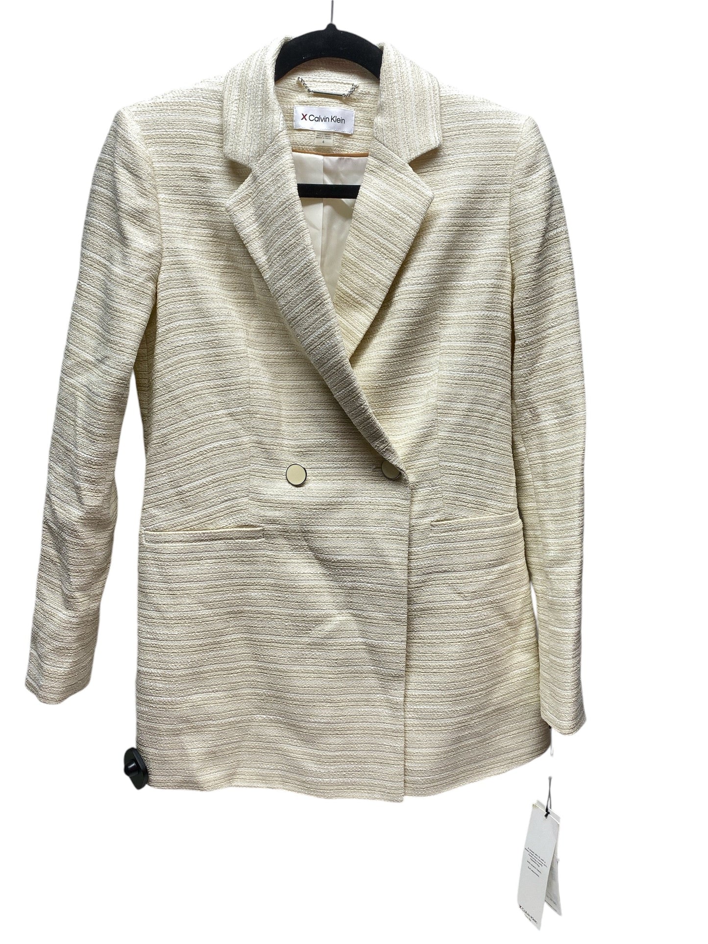 Blazer By Calvin Klein In Cream, Size: 4