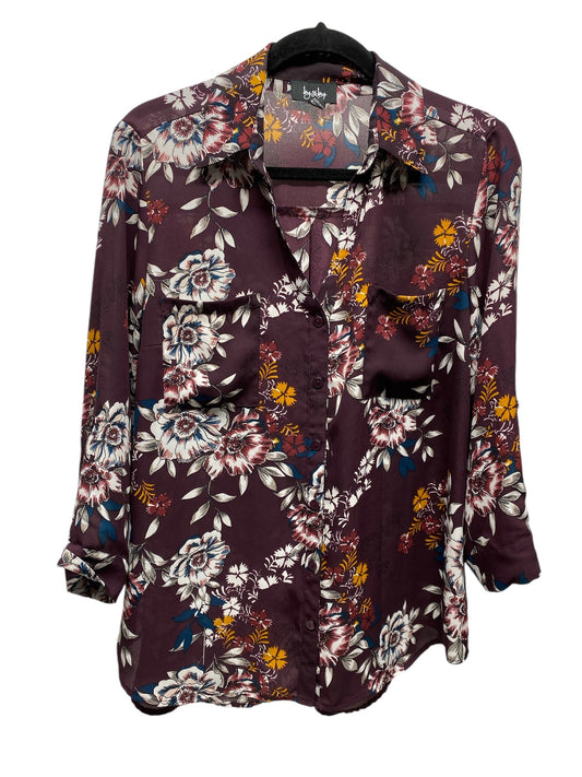 Blouse 3/4 Sleeve By By & By In Floral Print, Size: Xl