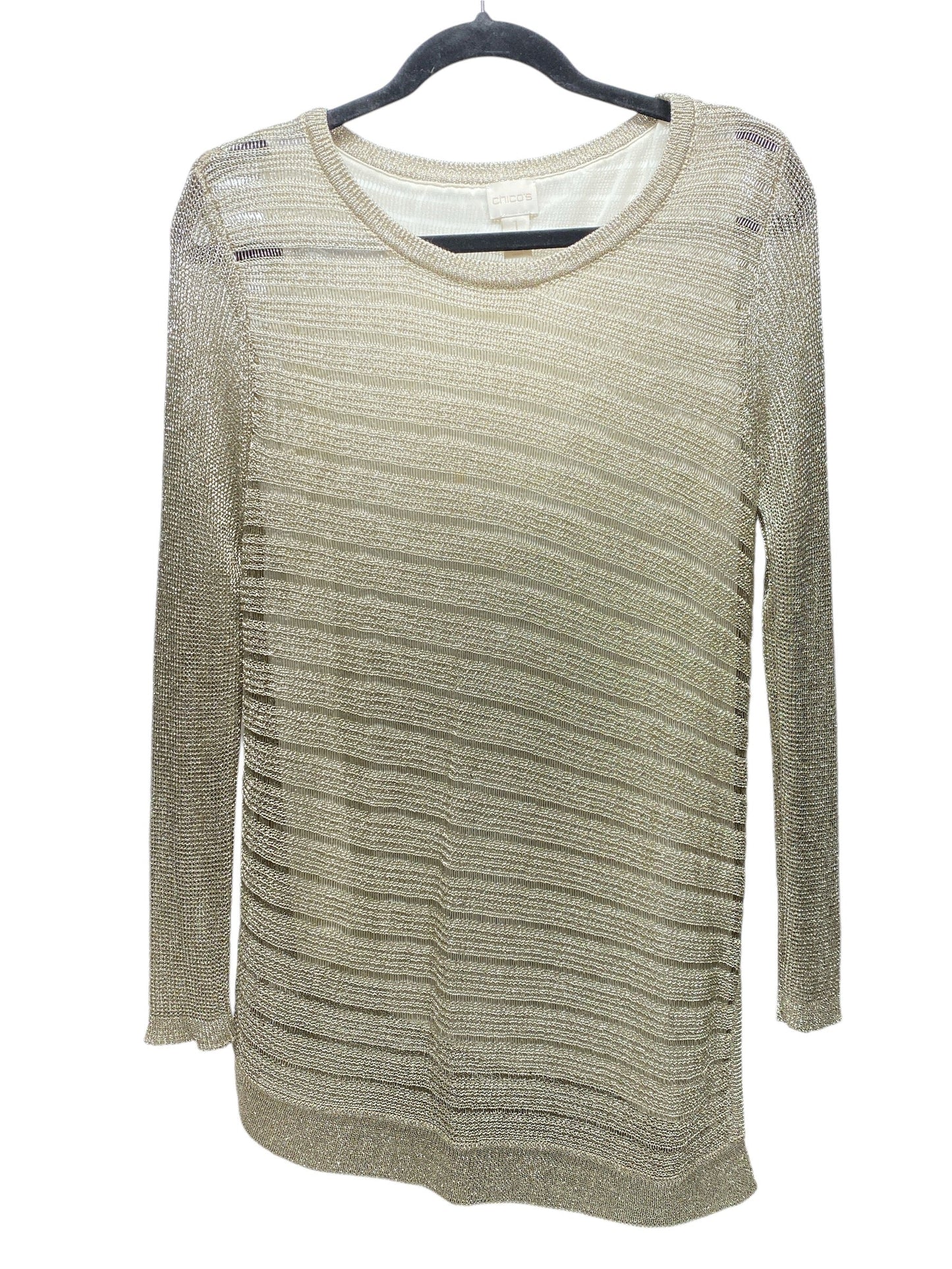 Sweater By Chicos In Gold, Size: M