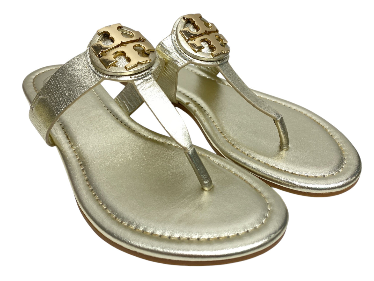 Sandals Designer By Tory Burch In Gold, Size: 6