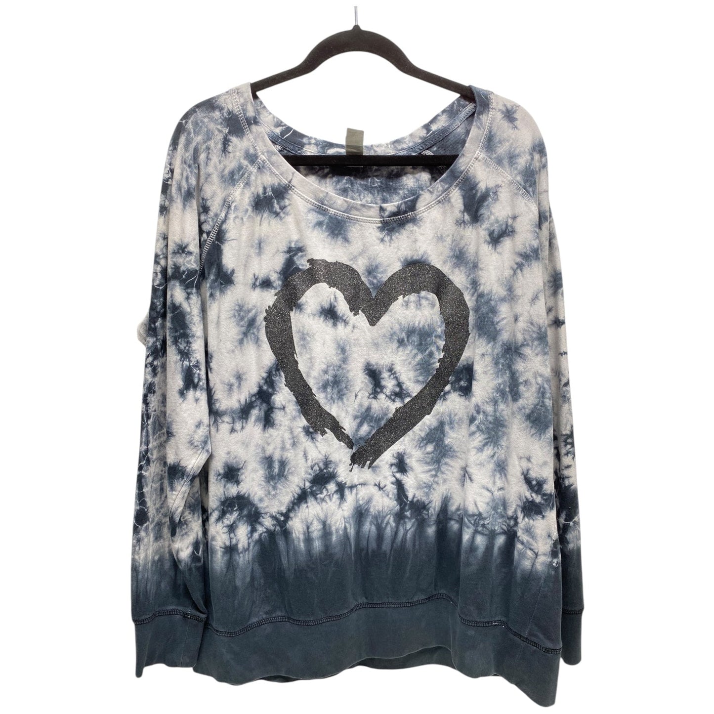 Sweatshirt Crewneck By Clothes Mentor In Tie Dye Print, Size: 1x