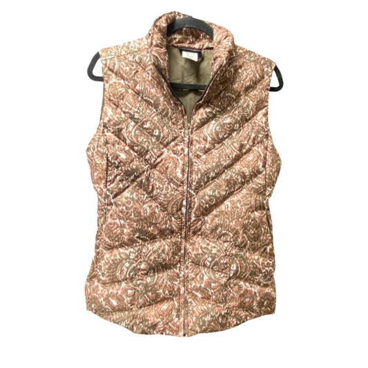 Vest Puffer & Quilted By Patagonia In Brown & Cream, Size: M