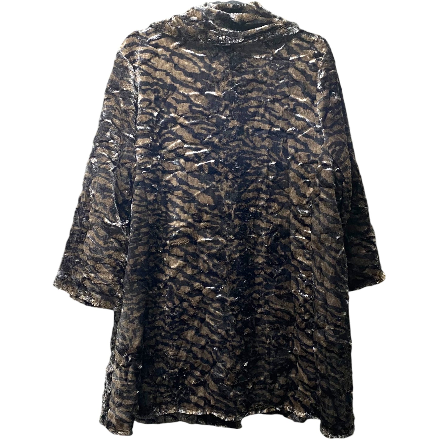 Coat Faux Fur & Sherpa By Cabi In Animal Print, Size: Xl