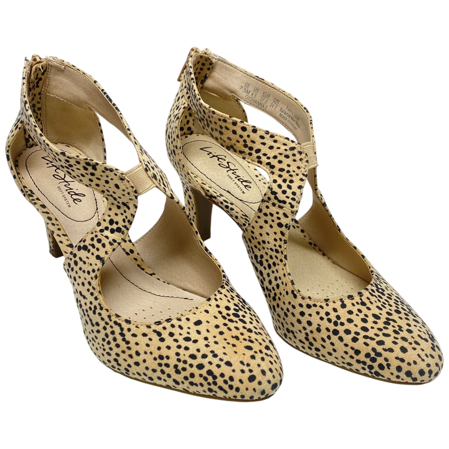 Shoes Heels Kitten By Life Stride In Animal Print, Size: 7.5