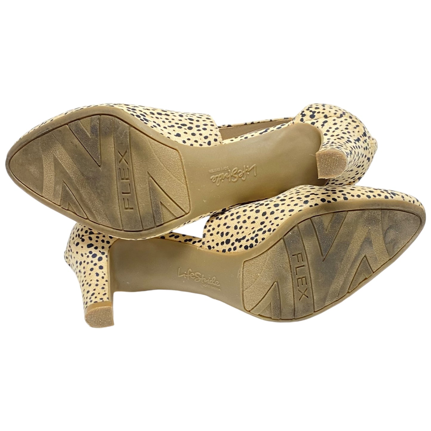 Shoes Heels Kitten By Life Stride In Animal Print, Size: 7.5