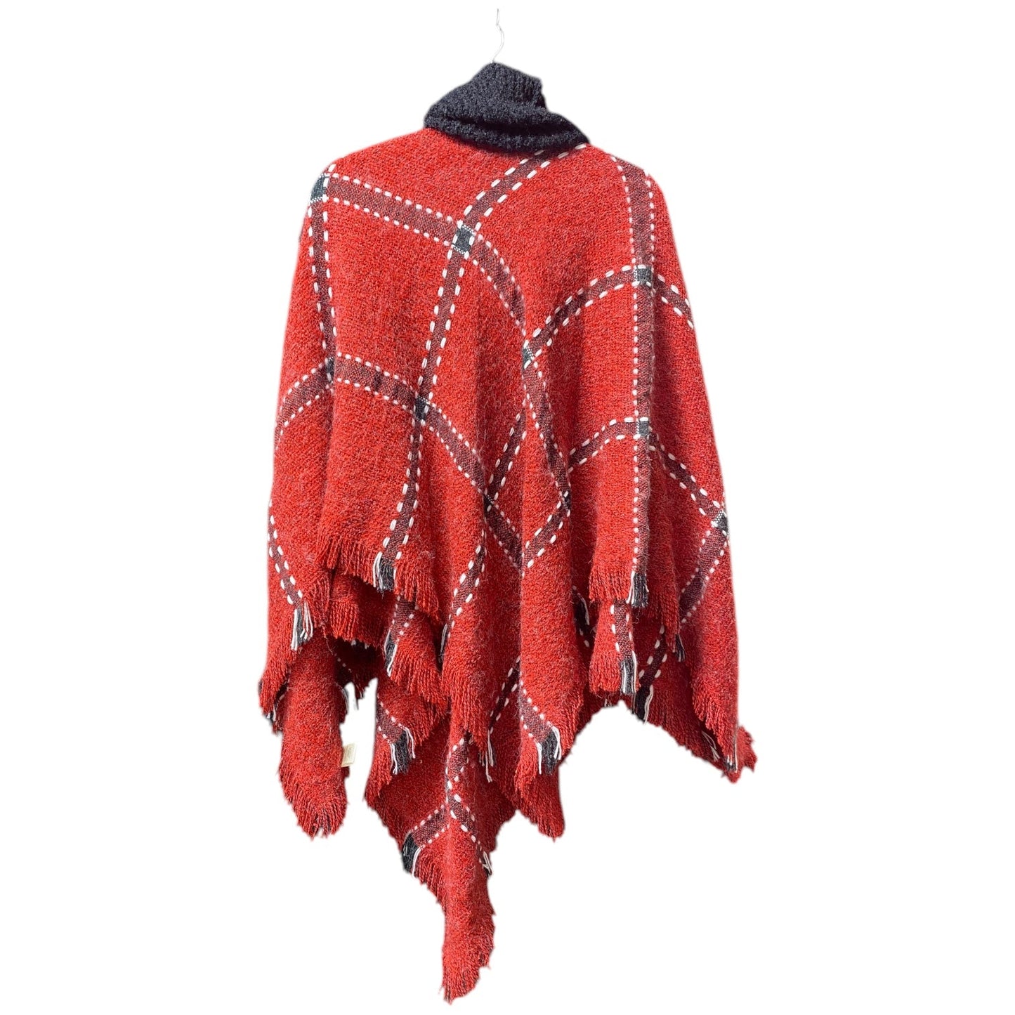 Poncho By Simply Noelle In Black & Red, Size: Osfm