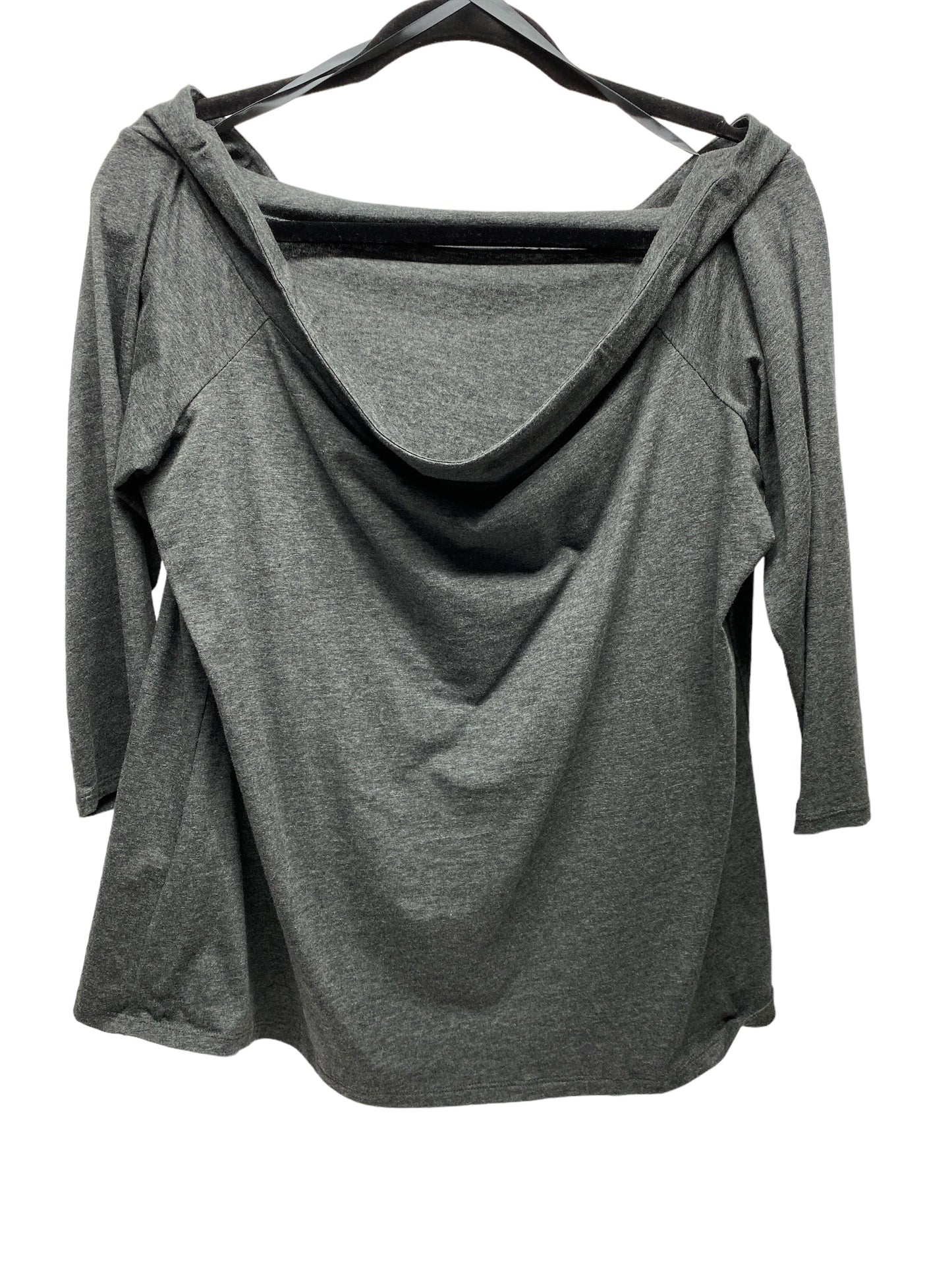 Top 3/4 Sleeve By Loft In Grey, Size: Xl