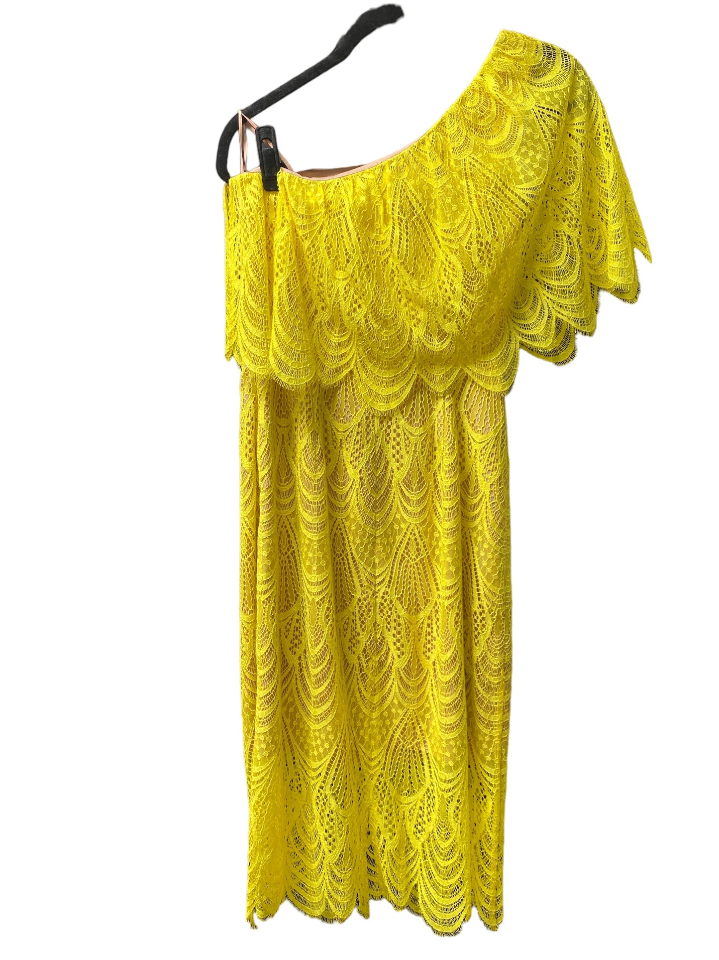 Yellow Dress Party Short Dress The Population, Size Xs