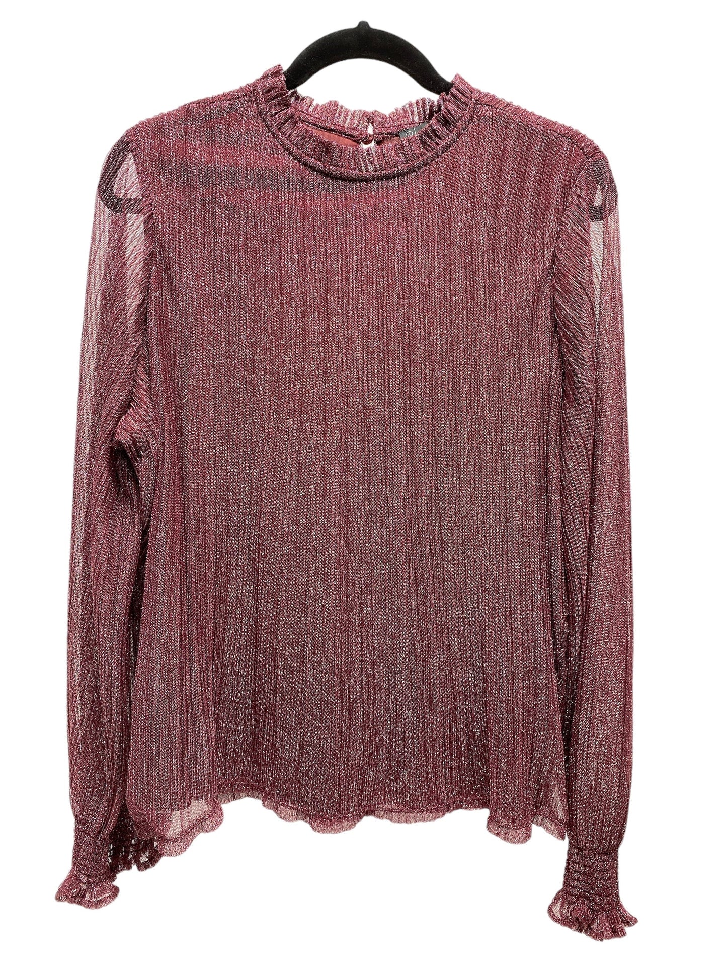 Top Long Sleeve By Adrianna Papell In Purple, Size: L