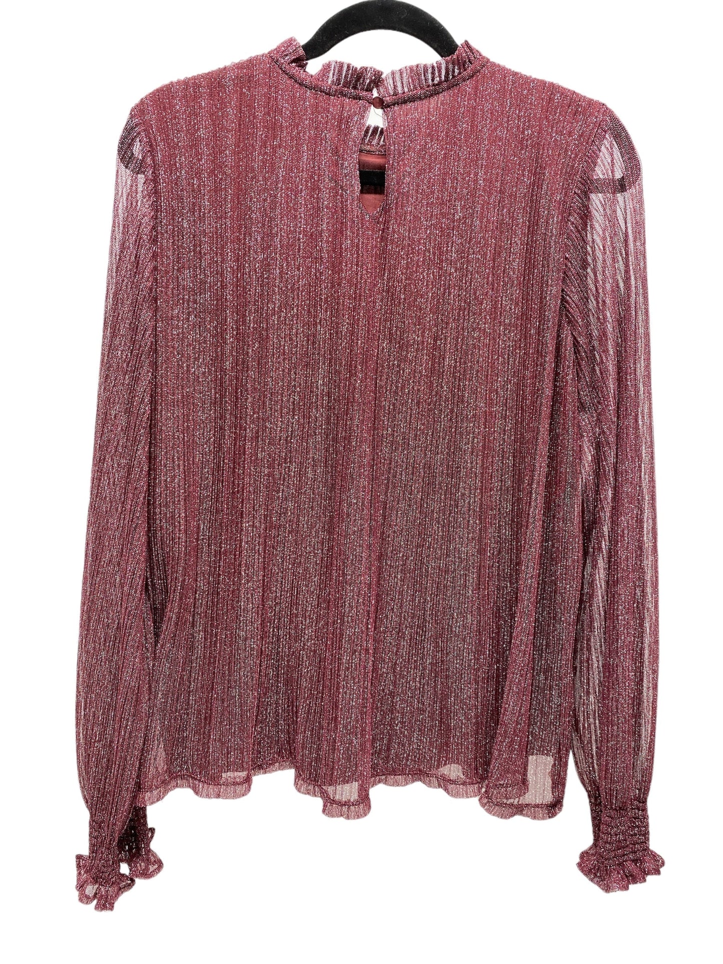 Top Long Sleeve By Adrianna Papell In Purple, Size: L