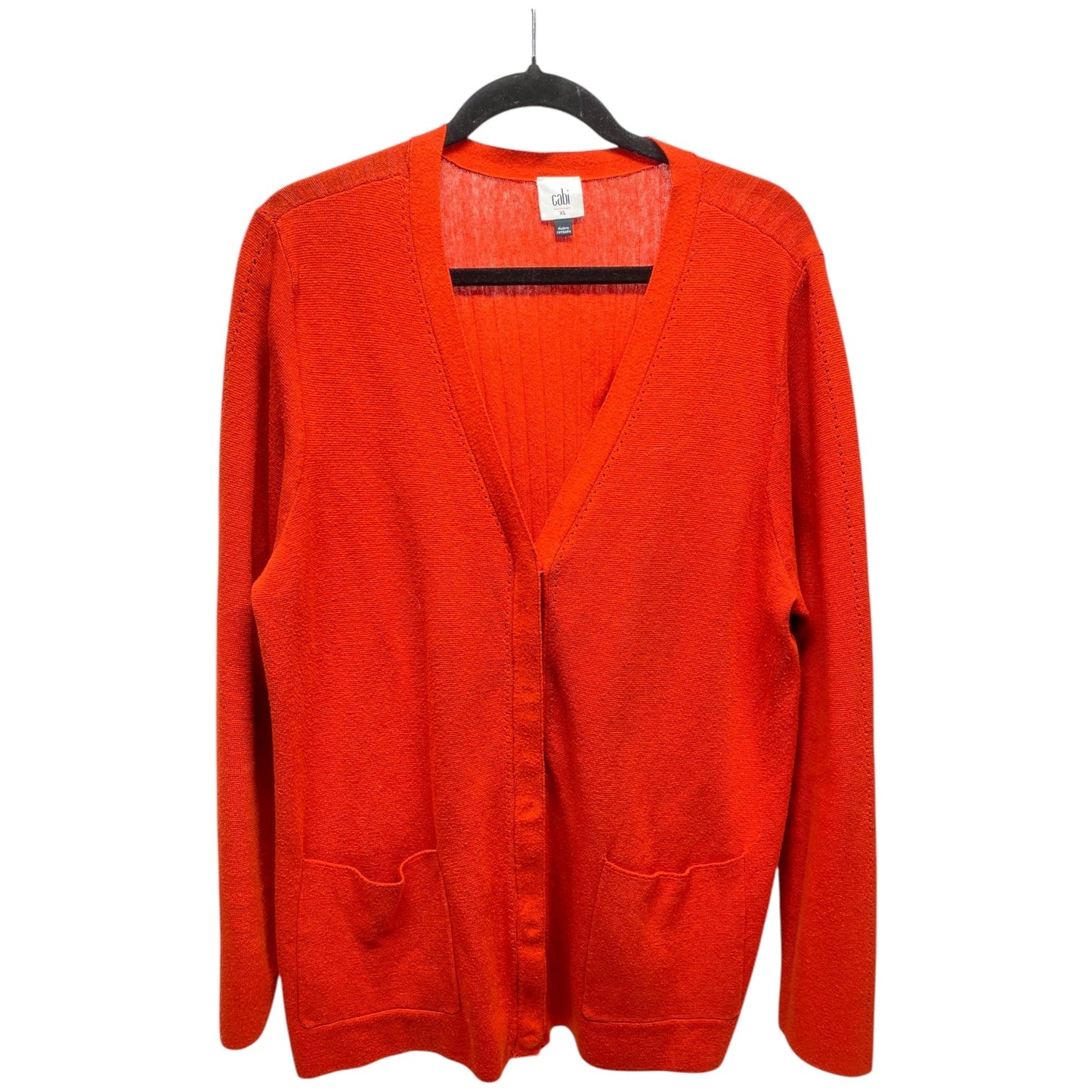 Sweater Cardigan By Cabi In Orange, Size: Xl