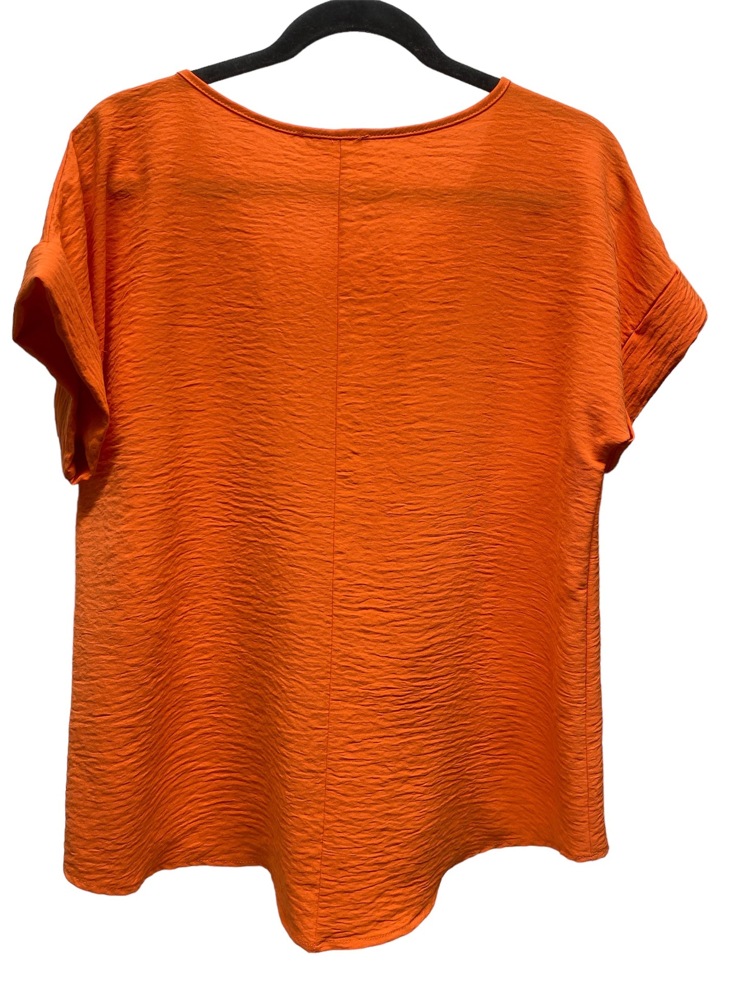 Orange Blouse Short Sleeve Entro, Size S