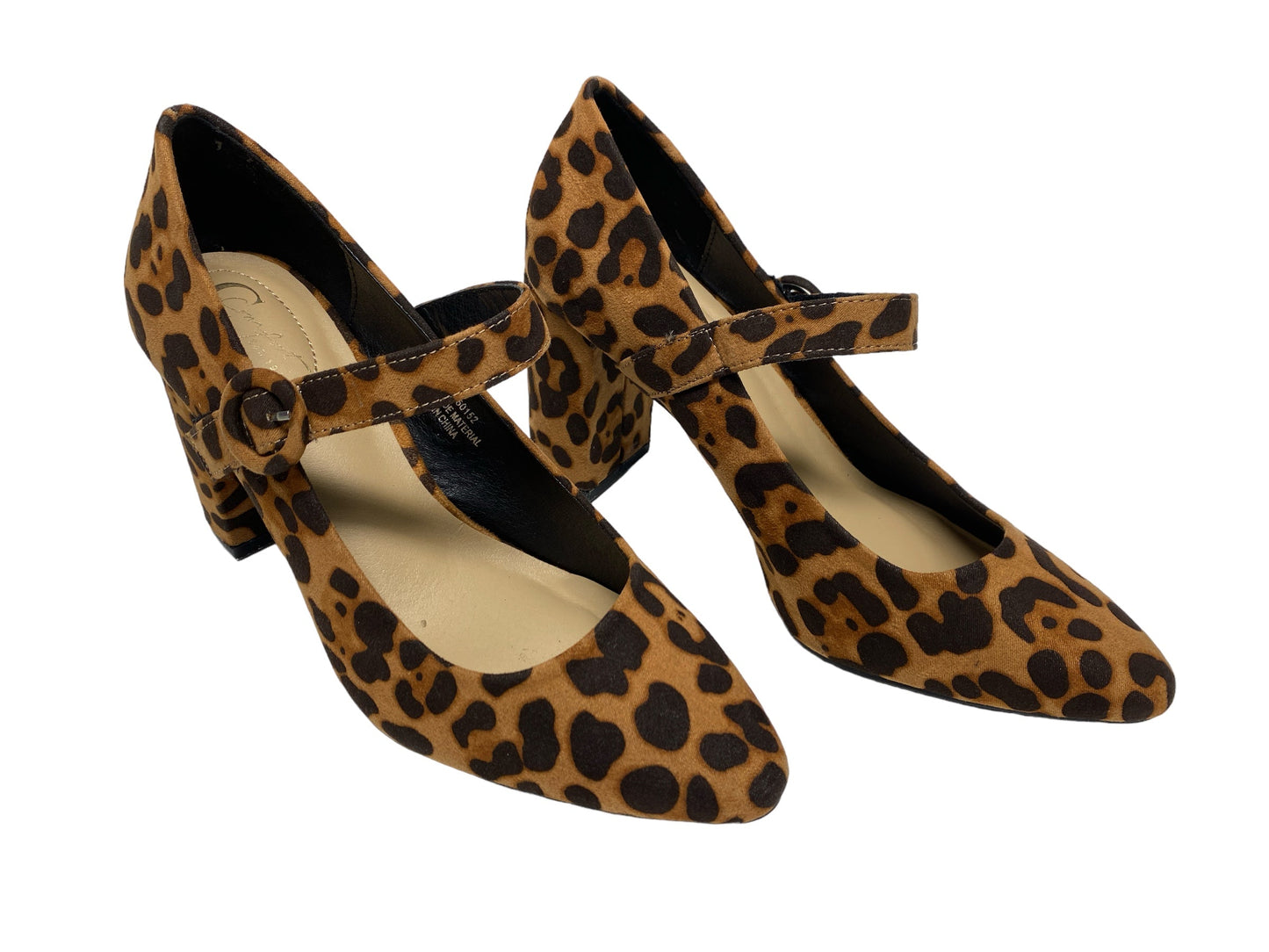 Animal Print Shoes Heels Block Cato, Size 8