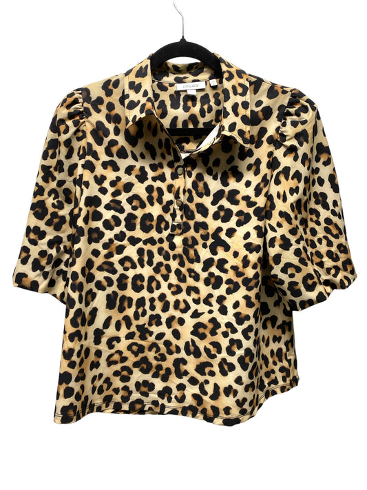 Animal Print Top Short Sleeve Chicos, Size 6