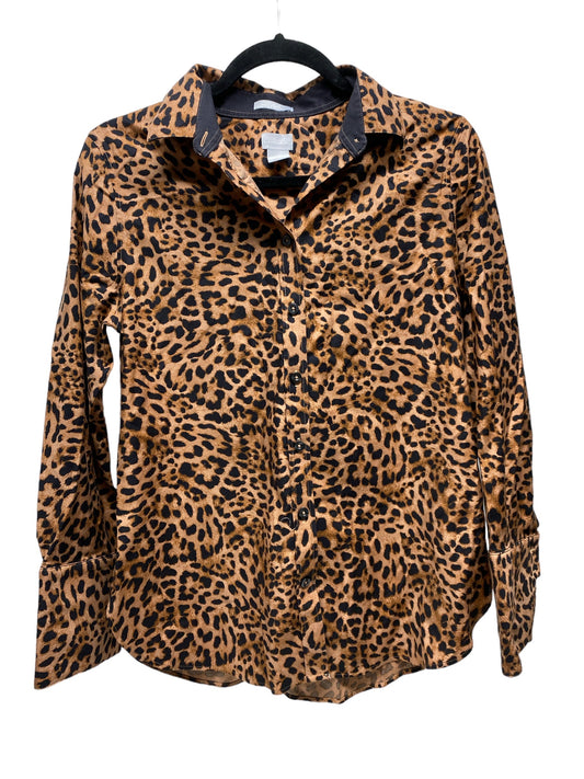 Animal Print Top Long Sleeve Chicos, Size S