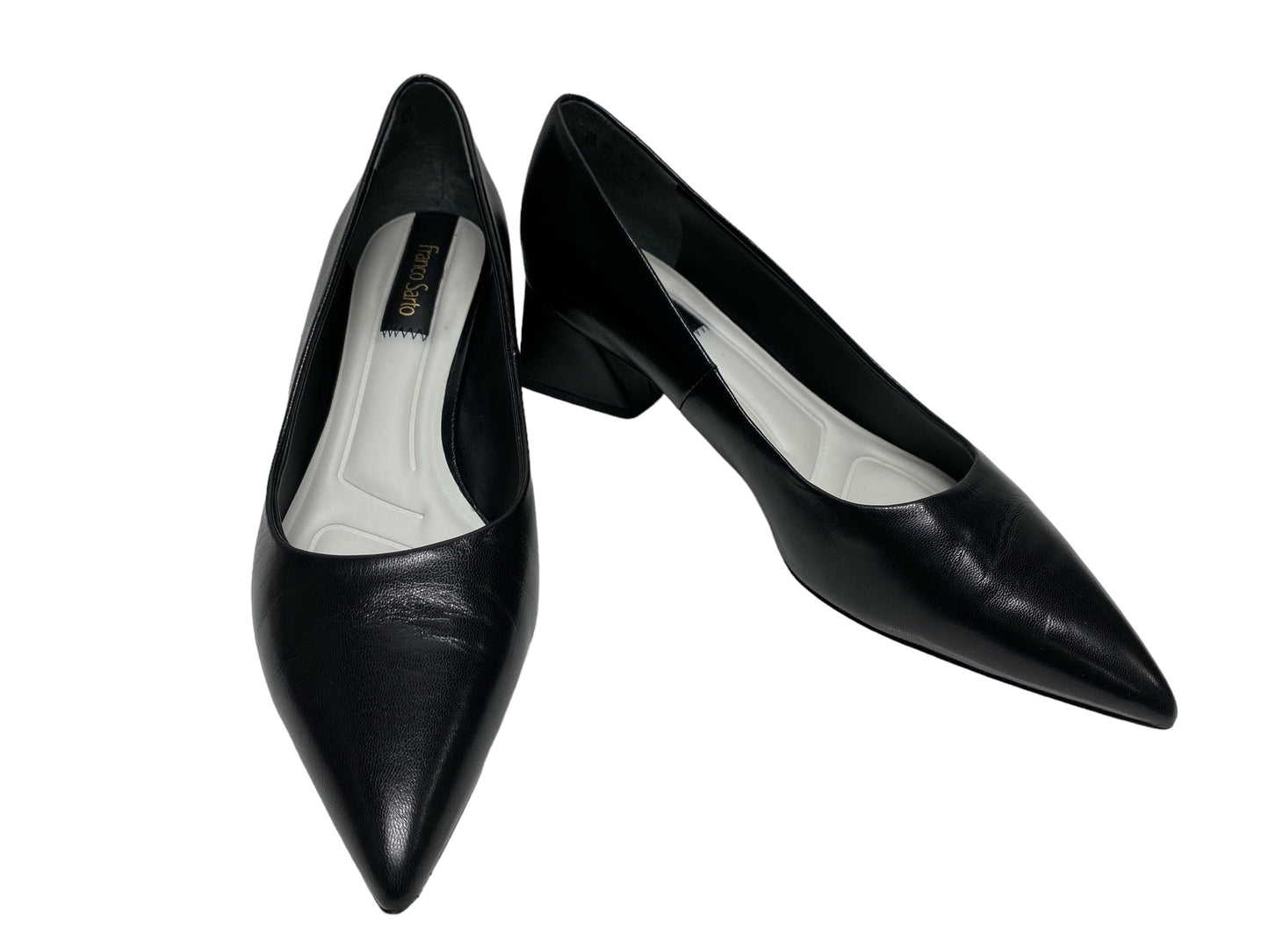 Black Shoes Heels Block Franco Sarto, Size 8