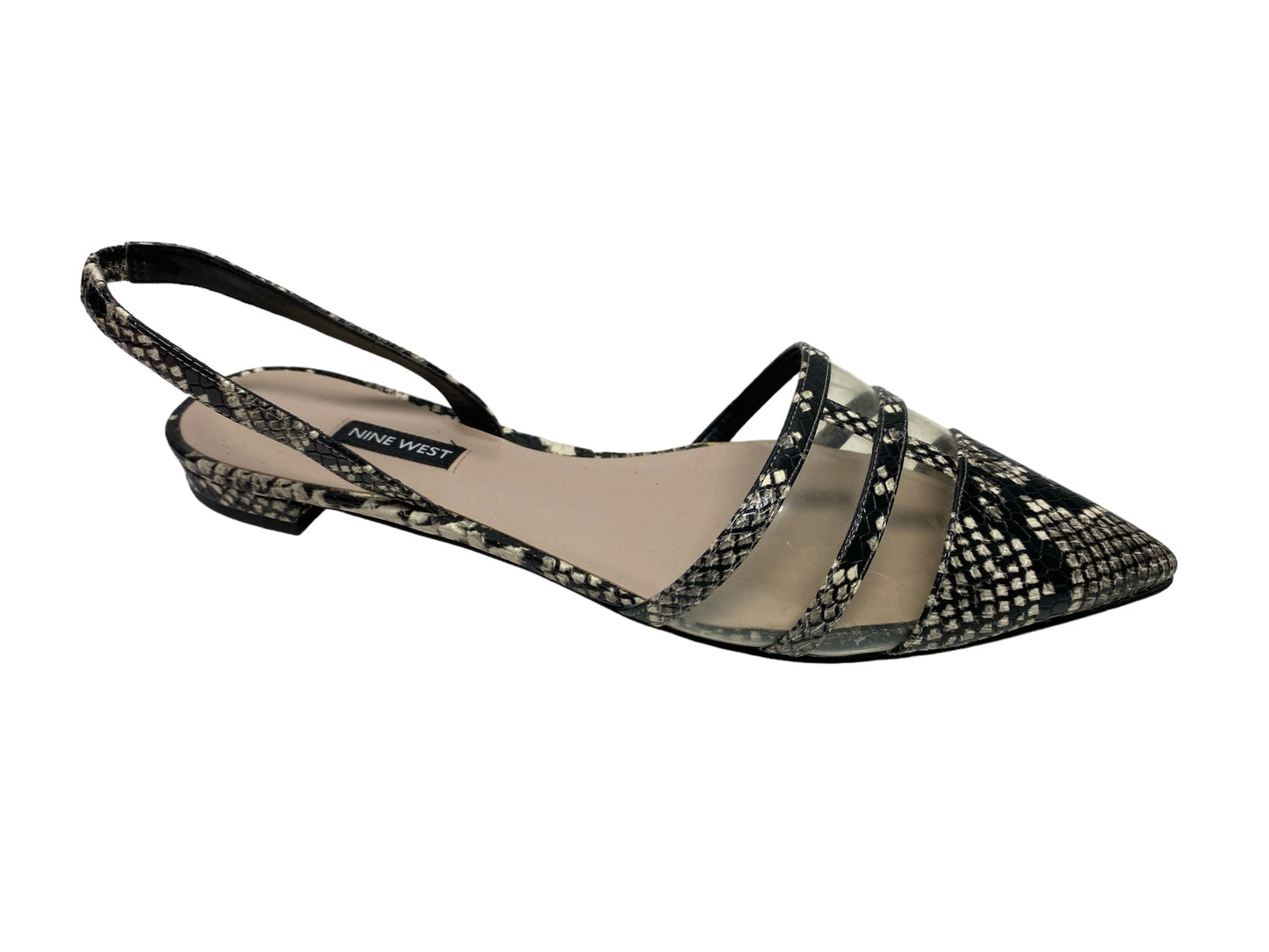 Snakeskin Print Shoes Flats Nine West, Size 10