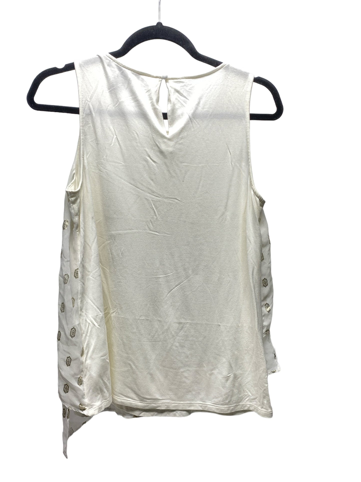 Gold & White Top Sleeveless White House Black Market, Size S