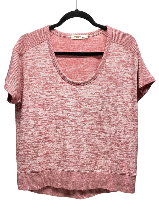 Top Short Sleeve Designer By Rag And Bone In Red & White, Size: M