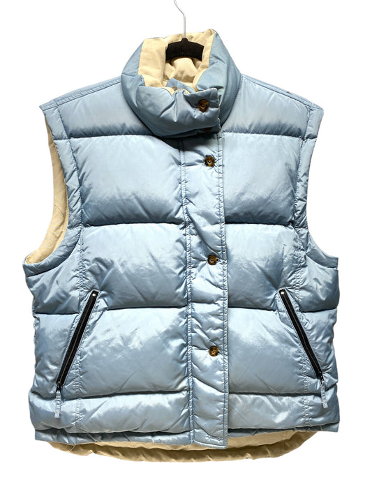 Vest Puffer & Quilted By Woolrich In Blue & Cream, Size: S