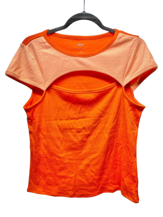 Top Short Sleeve By Maeve In Orange, Size: L