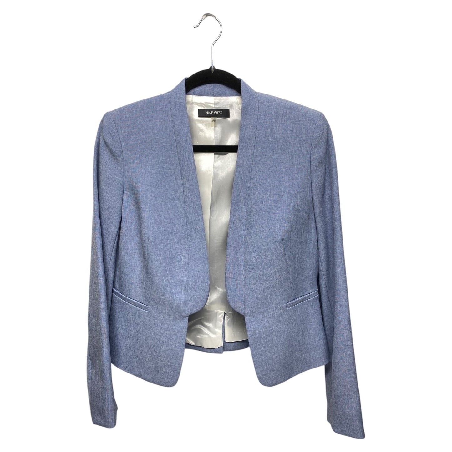 Blazer By Nine West In Blue Denim, Size: 2