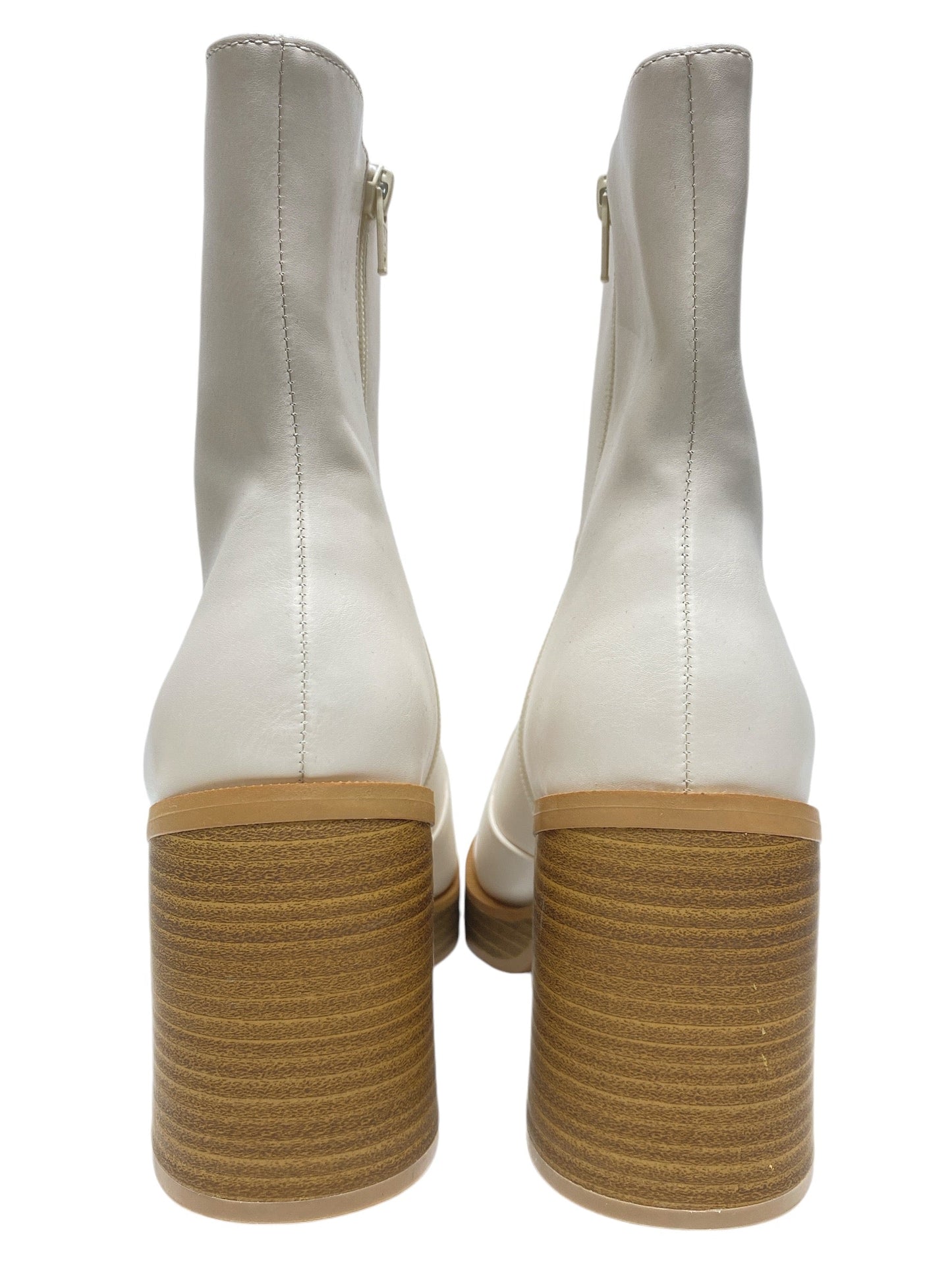 Boots Mid-calf Heels By Universal Thread In Tan & White, Size: 9.5