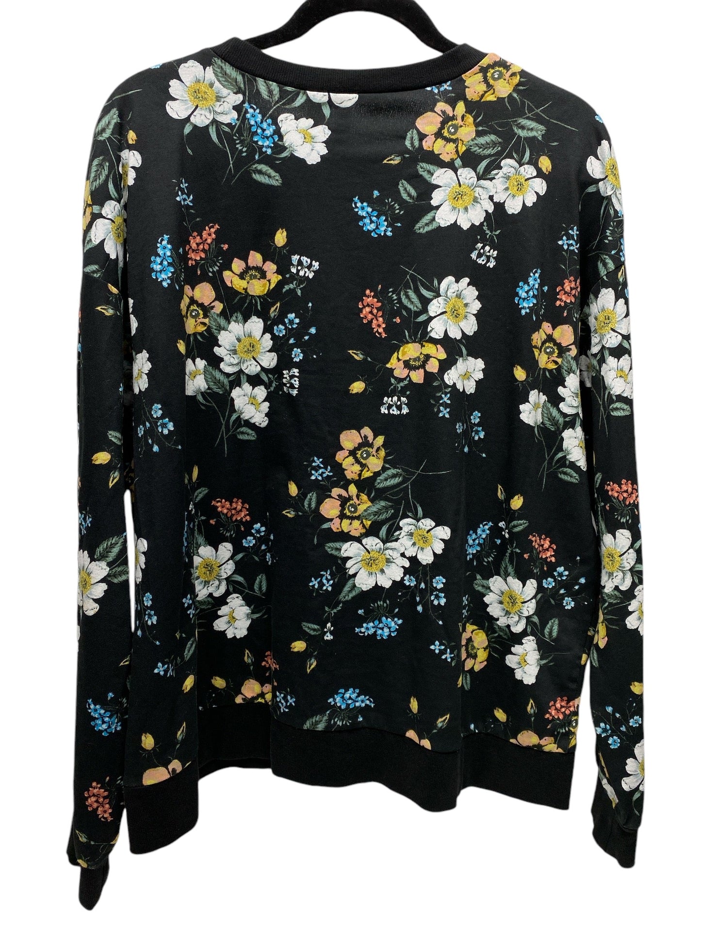 Top Long Sleeve By Divided In Floral Print, Size: Xl