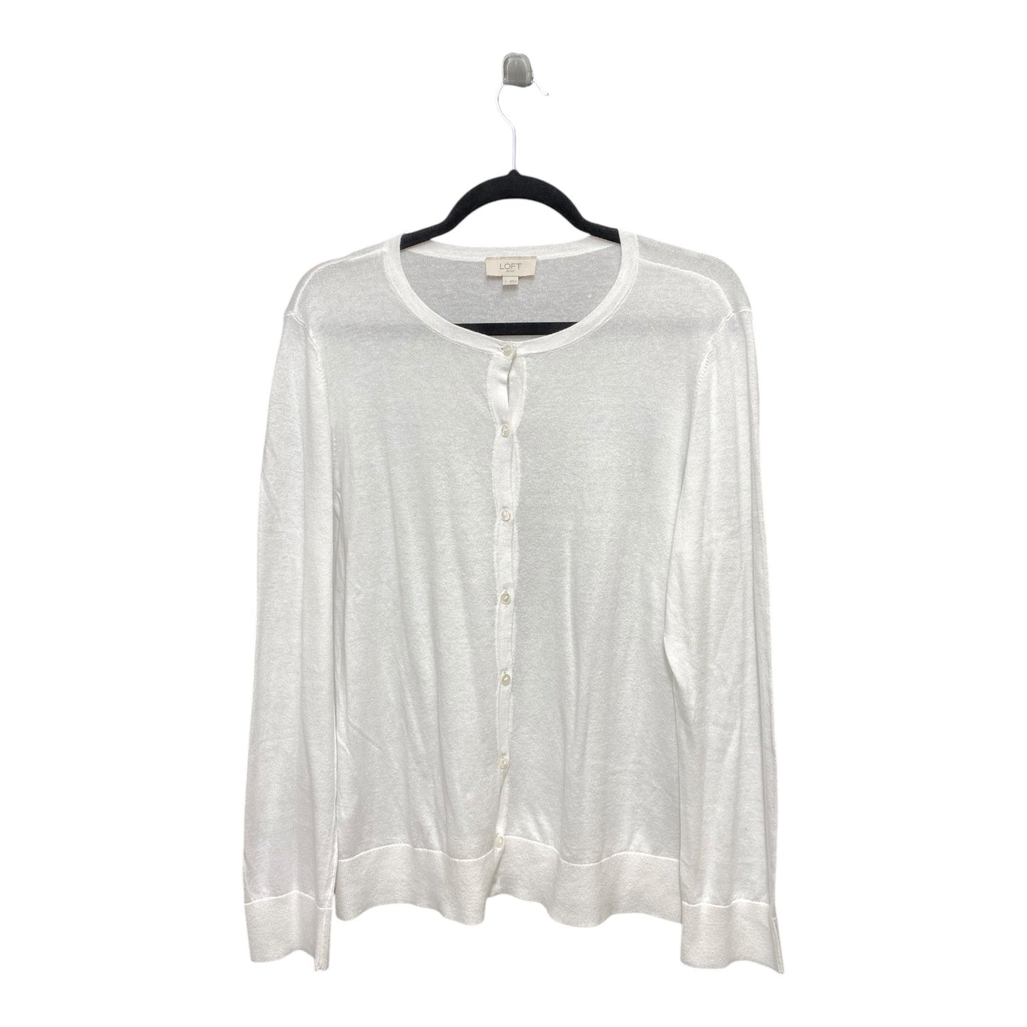 Cardigan By Loft In White, Size: L