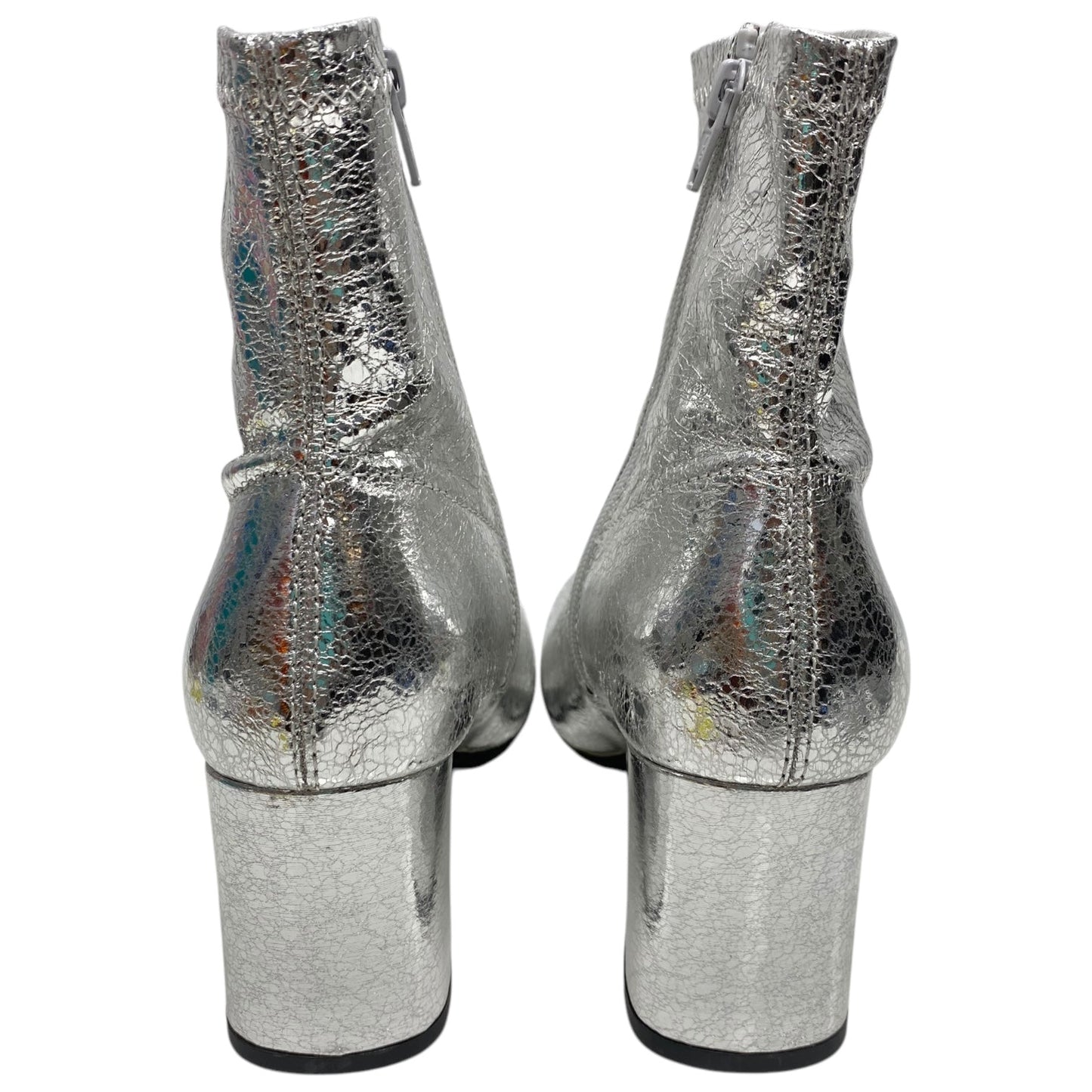 Boots Ankle Heels By Bc Clothing Company In Silver, Size: 7.5