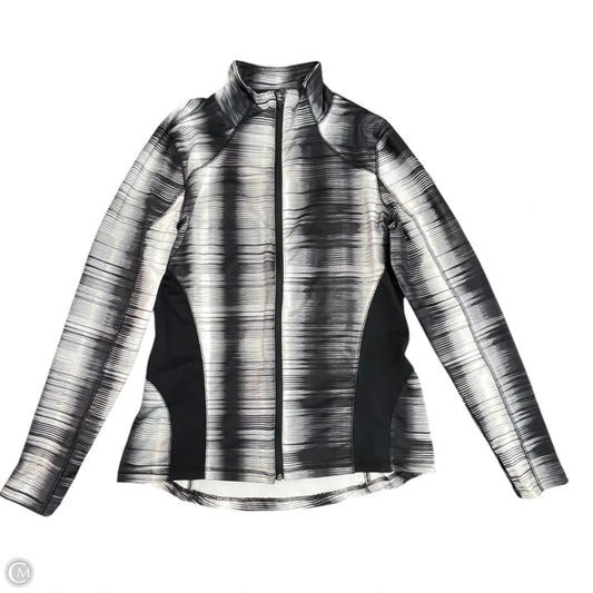 Athletic Jacket By Tek Gear In Black & White, Size: M