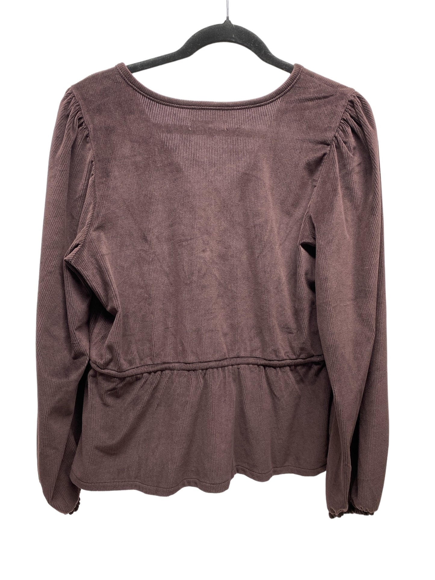 Top 3/4 Sleeve By Madewell In Brown, Size: S