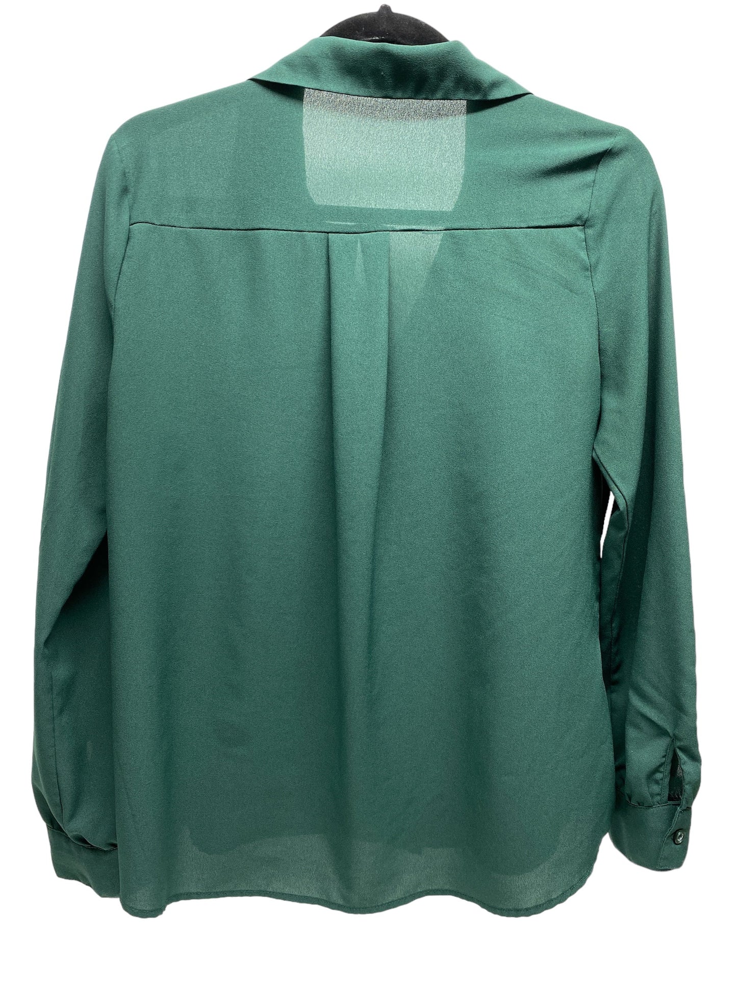 Top Long Sleeve By Mine In Green, Size: L