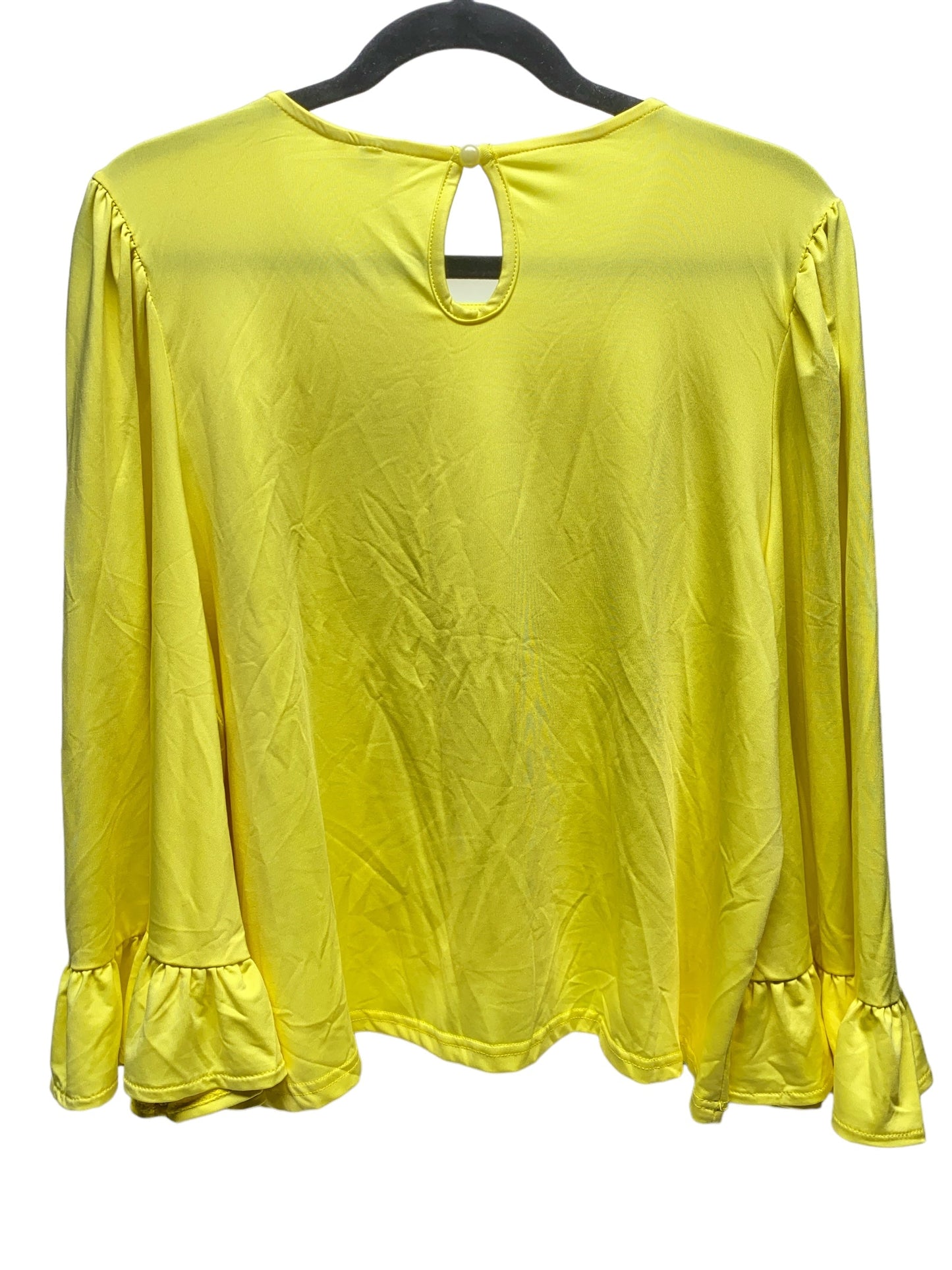 Top Long Sleeve By Clothes Mentor In Yellow, Size: L