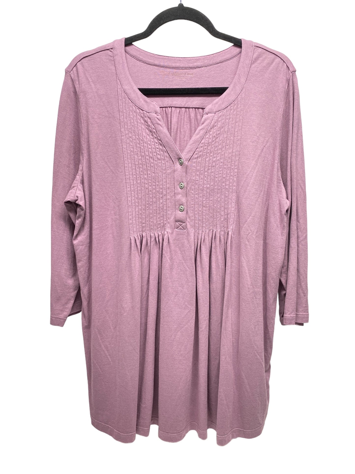 Top Long Sleeve By Coldwater Creek In Purple, Size: L