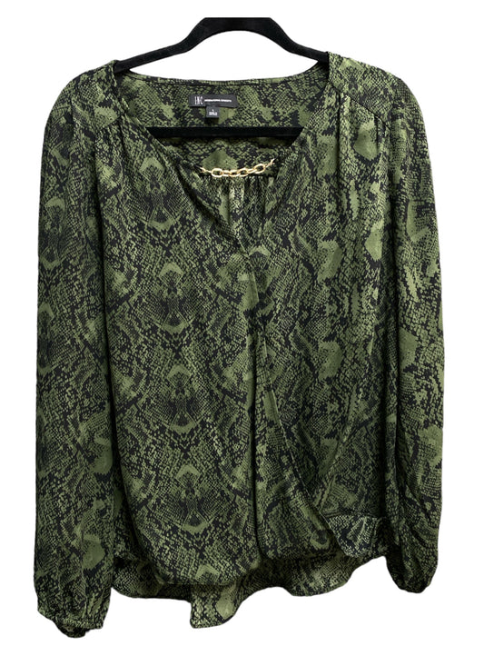 Top Long Sleeve By Inc In Snakeskin Print, Size: L