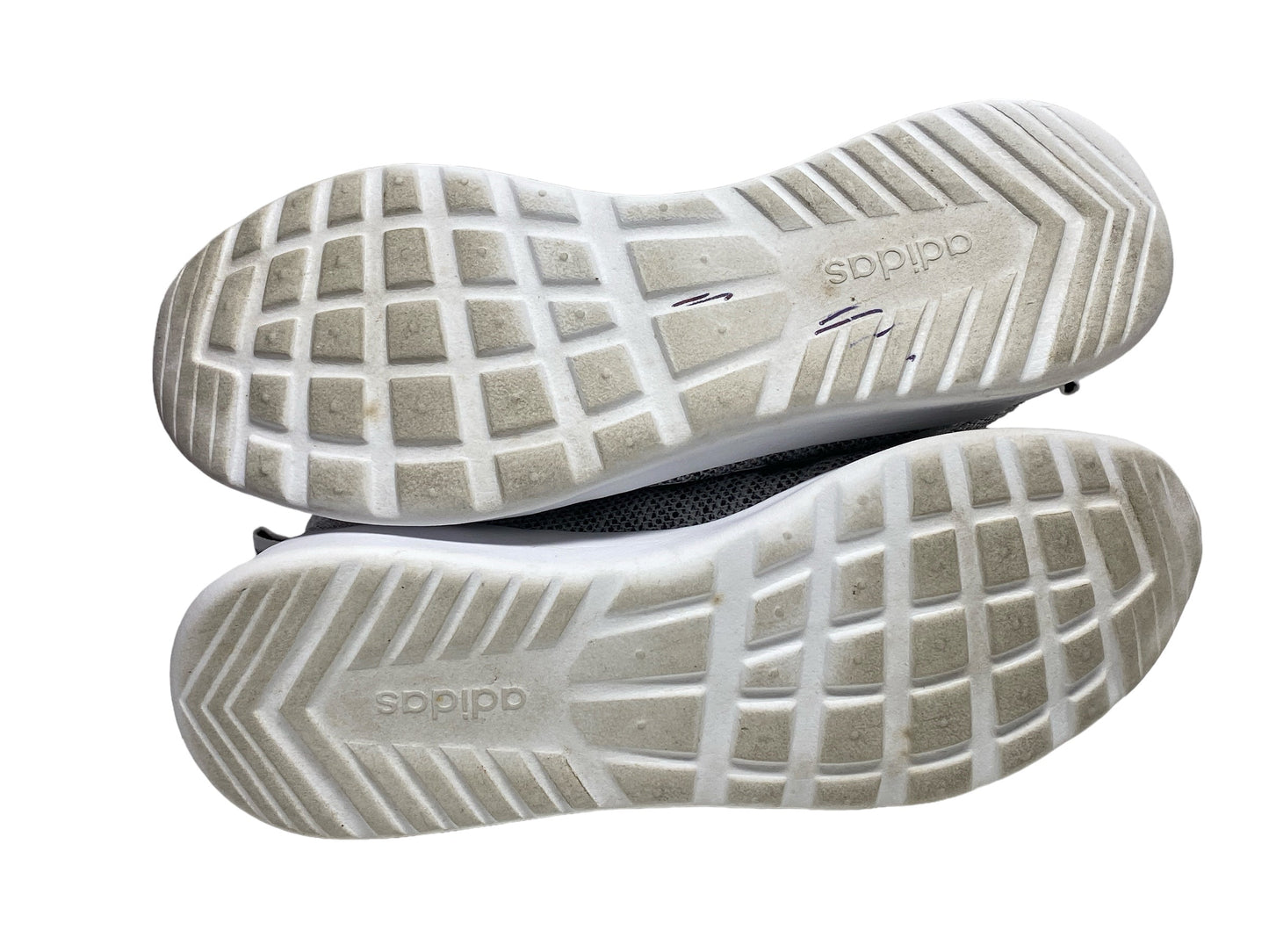 Grey & White Shoes Athletic Adidas, Size 6