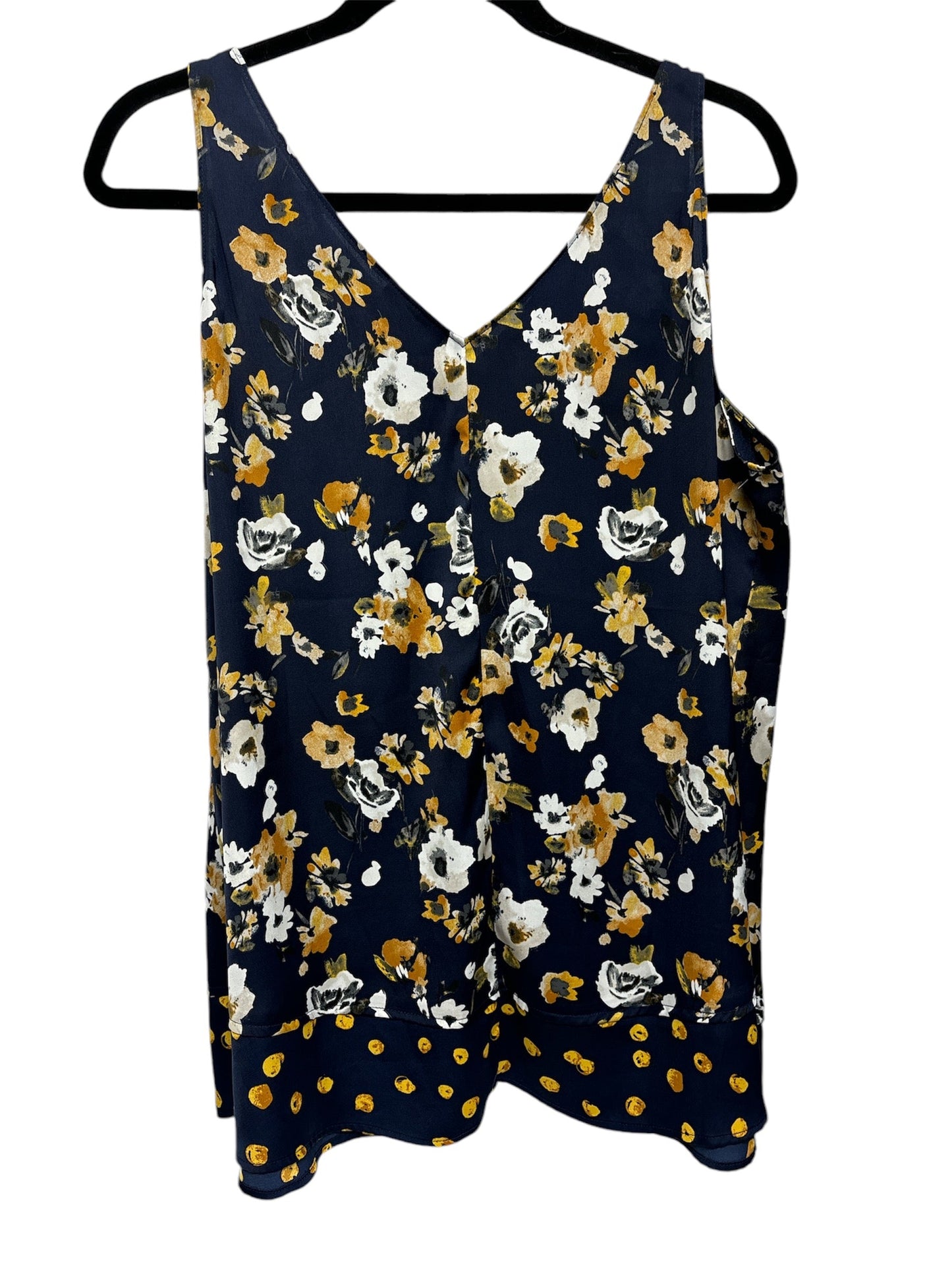 Top Sleeveless By Lane Bryant In Blue & Yellow, Size: 14