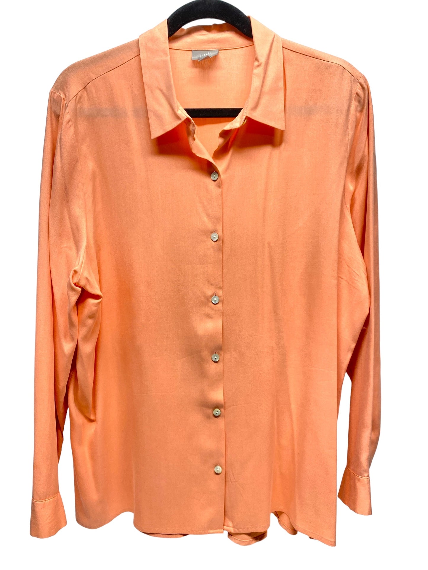 Top Long Sleeve By J. Jill In Peach, Size: L